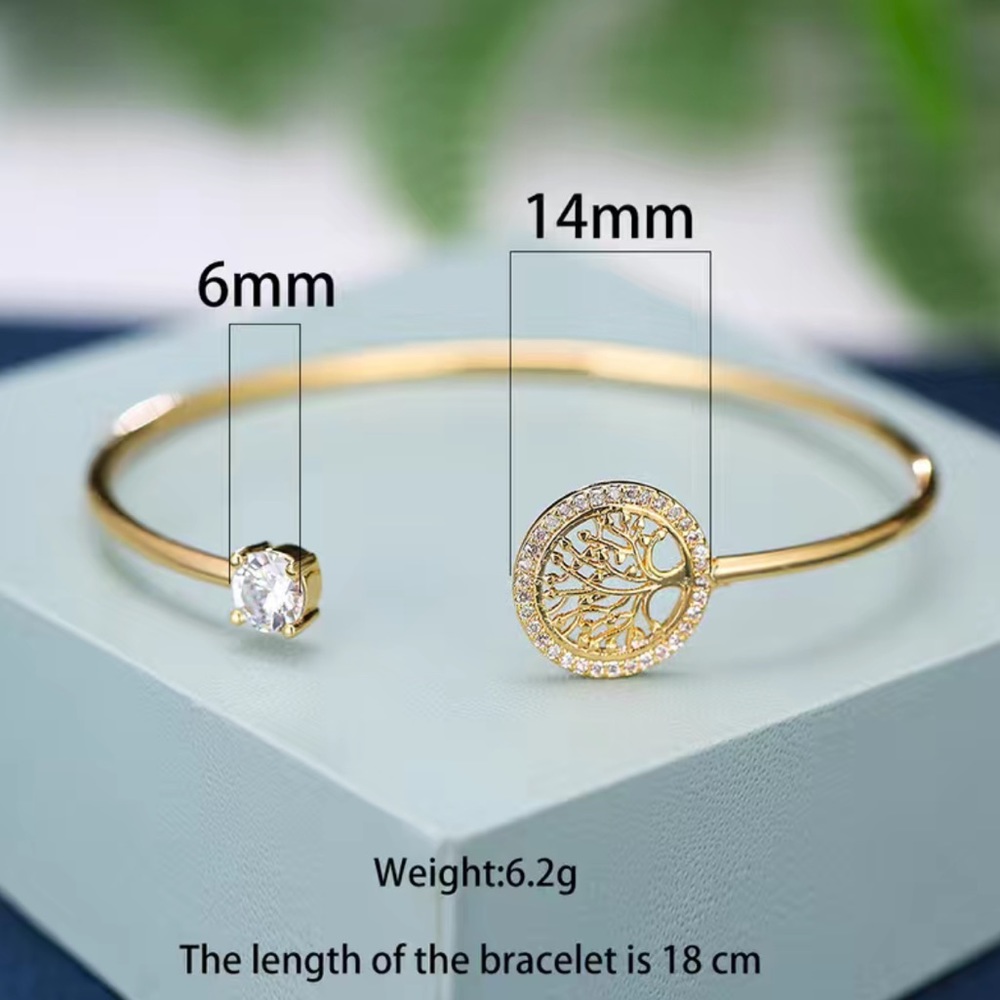 LAST ONE! Tree of Life - White 14K Gold Adjustable Bracelet Tree Of Life - Picture 9 of 10